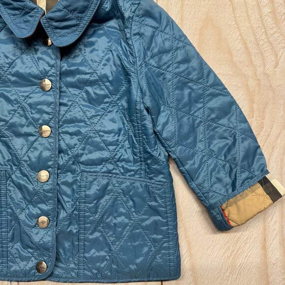 Burberry Baby Unisex Size 3T 98CM Quilted Coat Jacket Blue - Picture 5 of 9